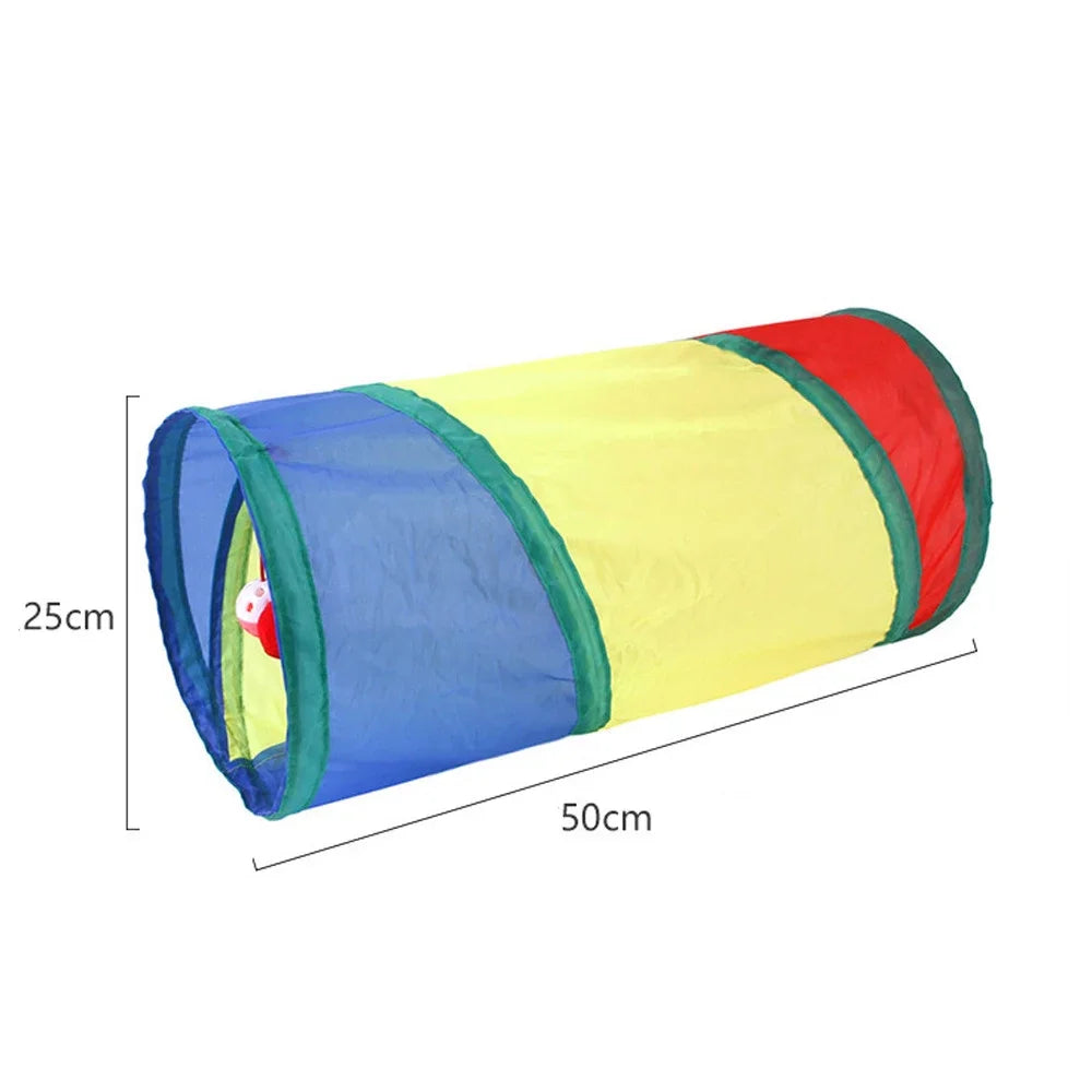 Collapsible Cat Tunnel – Foldable Pop-Up Play Tube for Indoor Cats, Kittens & Small Pets