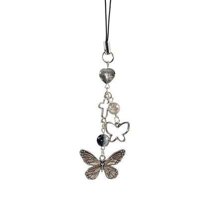 Y2K Butterfly Phone Charm Strap - Cute Phone Lanyard & Bag Pendant