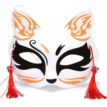 Anime Fox Half Face Cosplay Mask Demon Slayer Party Props