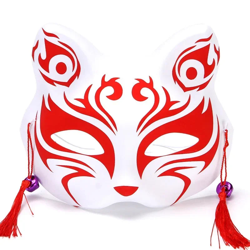 Anime Fox Half Face Cosplay Mask Demon Slayer Party Props
