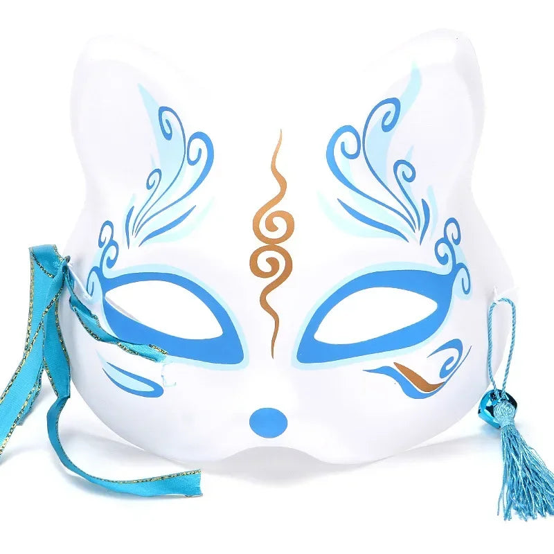 Anime Fox Half Face Cosplay Mask Demon Slayer Party Props