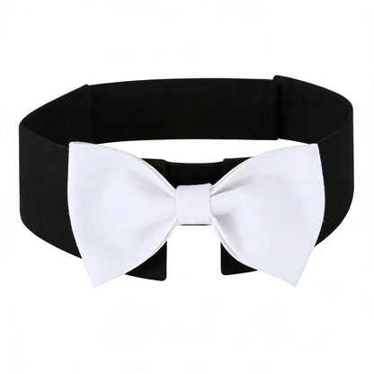 Dog Bow Tie Collar – Adjustable Cat Tuxedo Necktie for Weddings & Parties