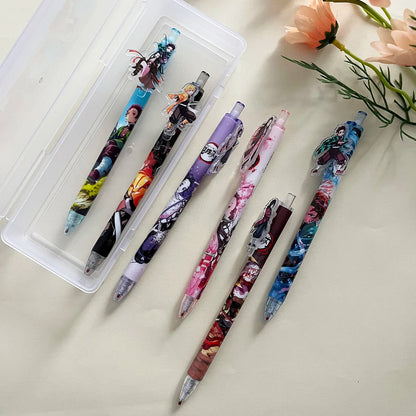 Demon Slayer Anime Gel Pen Set – 6-Piece Character Pens