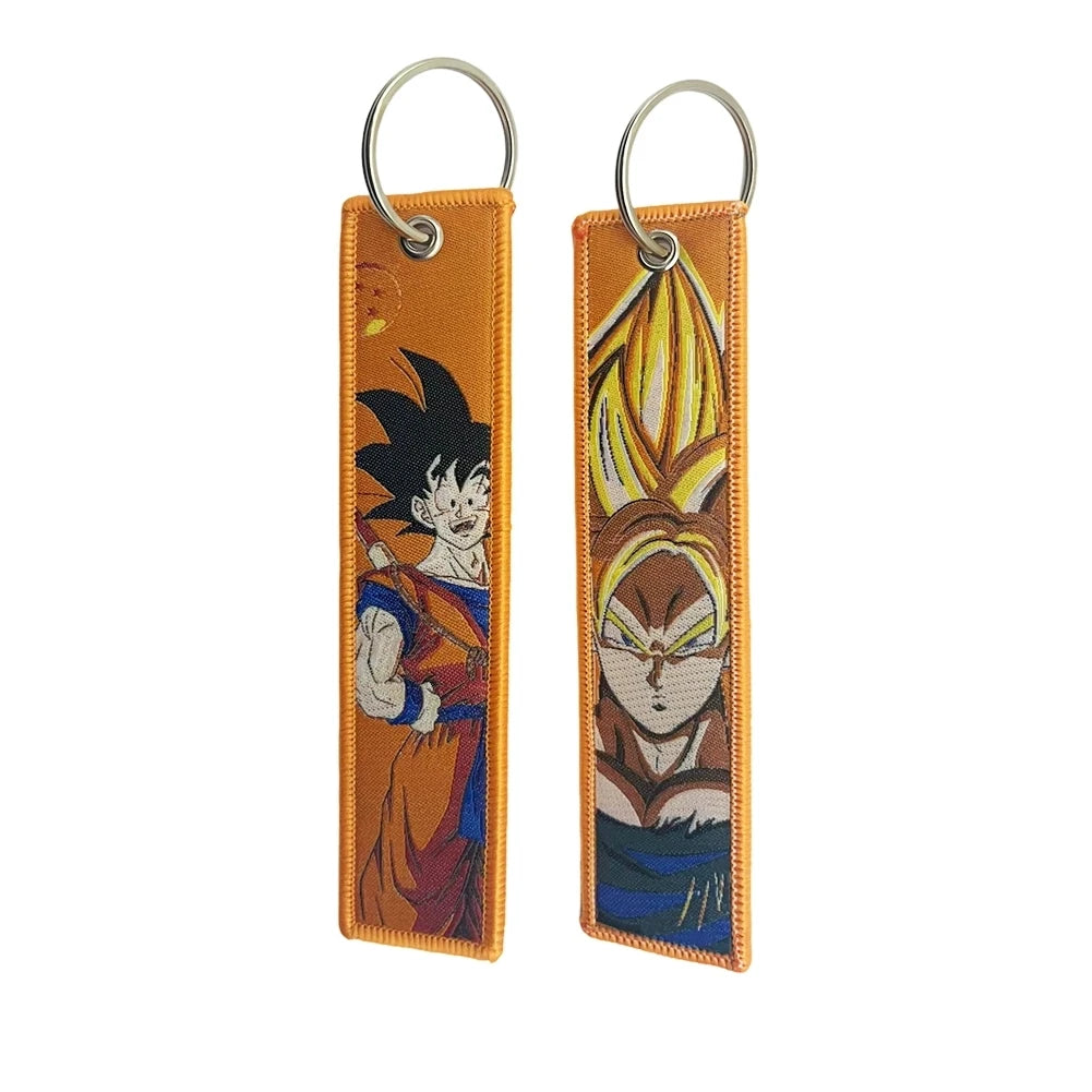 Dragon Ball Embroidered Keychain Lanyard - Anime Badge Holder & Key Strap