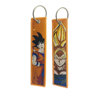 Dragon Ball Embroidered Keychain Lanyard - Anime Badge Holder & Key Strap
