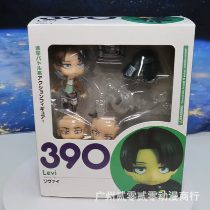 Attack on Titan Levi Ackerman Action Figure - Interchangeable Face Poseable Anime Collectible