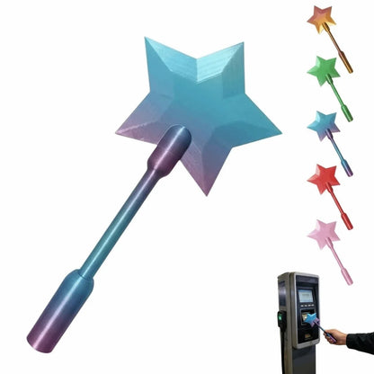Wand Credit Card Holder Tap To Pay Lightweight Cute Star Magic Wand Holder Portable 36.8cm Cute Funny and Whimsy Card Holder Daily Use