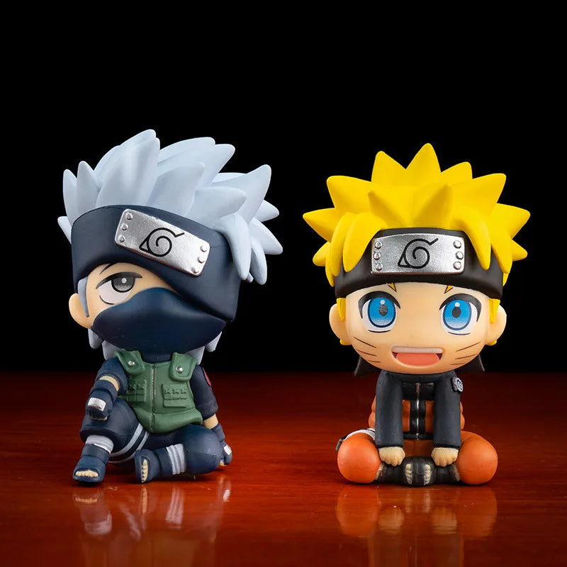 Naruto Anime Figure 9cm Kakashi & Sasuke Collectible Action Figurine Gift
