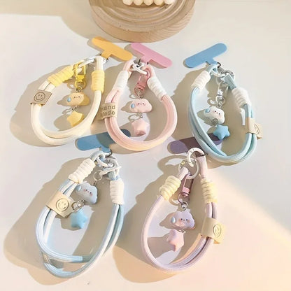 Phone Charm Strap Wrist Lanyard - Cloud Star Keychain Universal Phone Case Strap