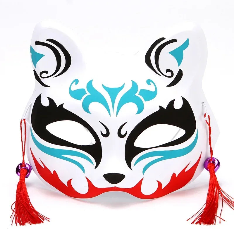 Anime Fox Half Face Cosplay Mask Demon Slayer Party Props