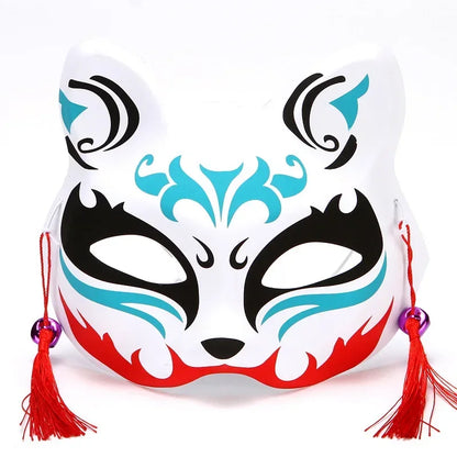 Anime Fox Half Face Cosplay Mask Demon Slayer Party Props