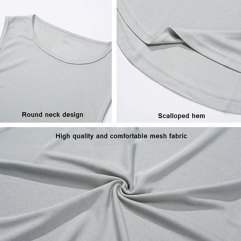Japanese Anime Turtle Script Sleeveless Tank Top - Summer Gym and Running Vest for Men