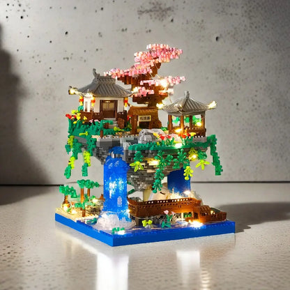 Taohuatan Peach Blossom Lake Micro Brick Building Set with LED Light