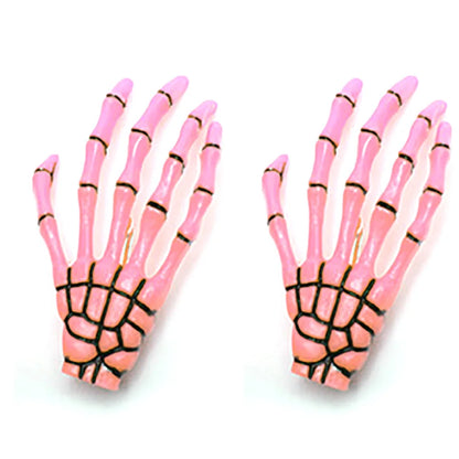 Skull Hand Bone Hair Clips Gothic Ghost Skeleton Claw Hairpin Halloween Accessory