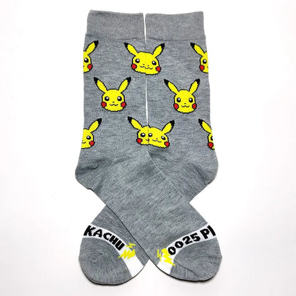 Pokémon Long Crew Socks – Pikachu, Eevee & Gengar Anime Cartoon Harajuku Athletic Socks