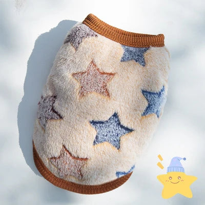 Soft Flannel Puppy Puffer Vest Winter Dog Cat Clothes Small Pets