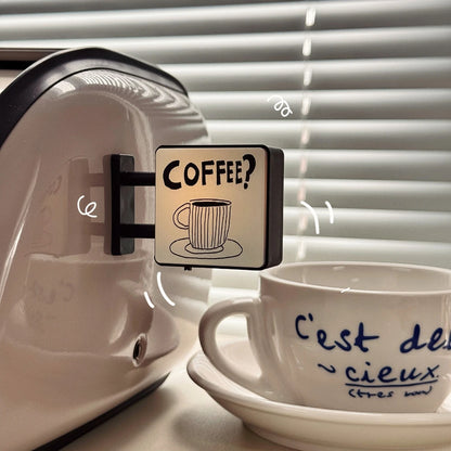 Mini Glowing Lightbox Fridge Magnet - Japanese Coffee Cup Souvenir