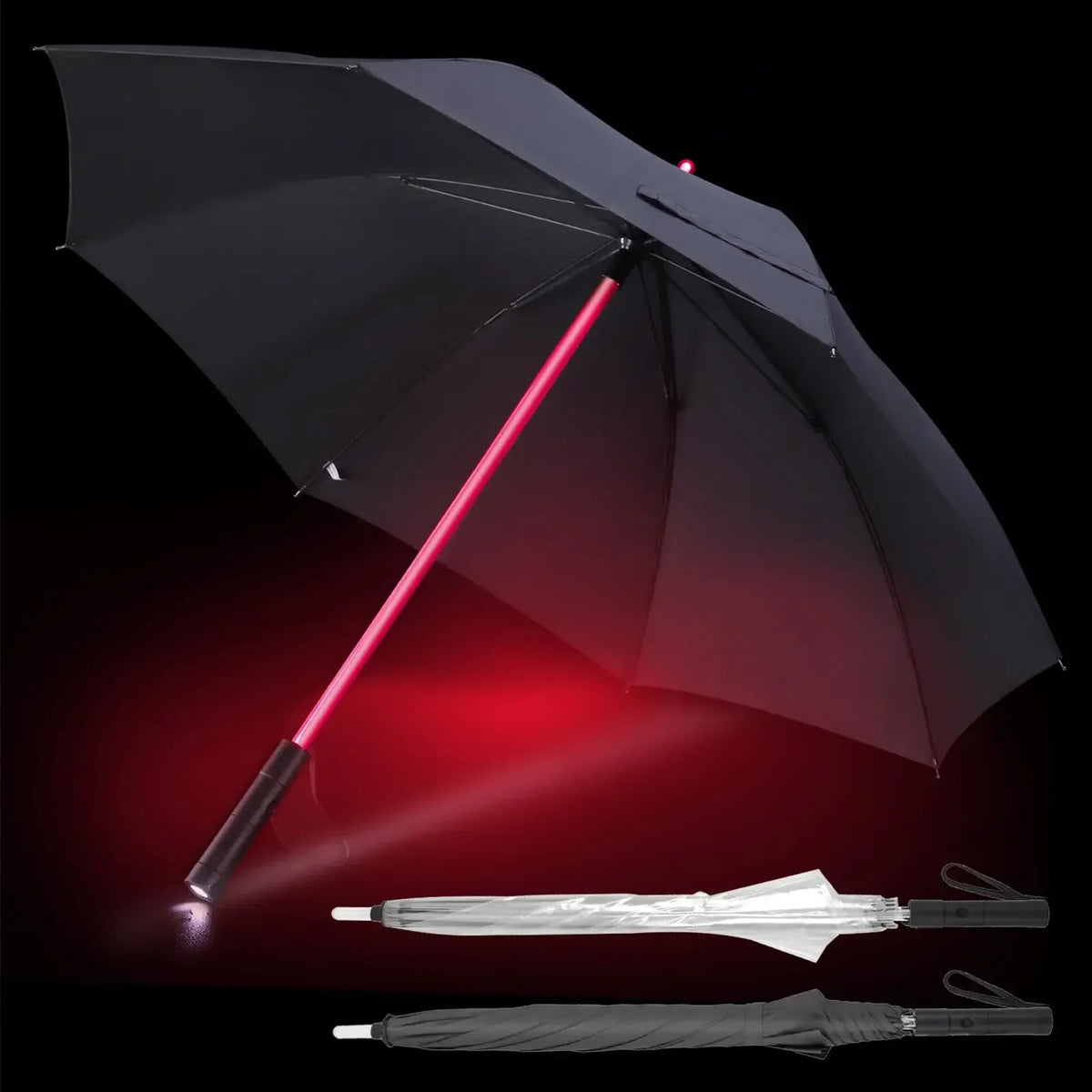Lightsaber Umbrella LED Light up Rain ProofGolf Umbrellas for Rain Sun, Creative Glowing Umbrella Gifts for Men/Women/Kids