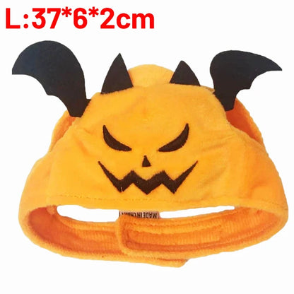 Halloween Pet Devil Pumpkin Headset - Funny Dog Cat Costume Hat Headgear