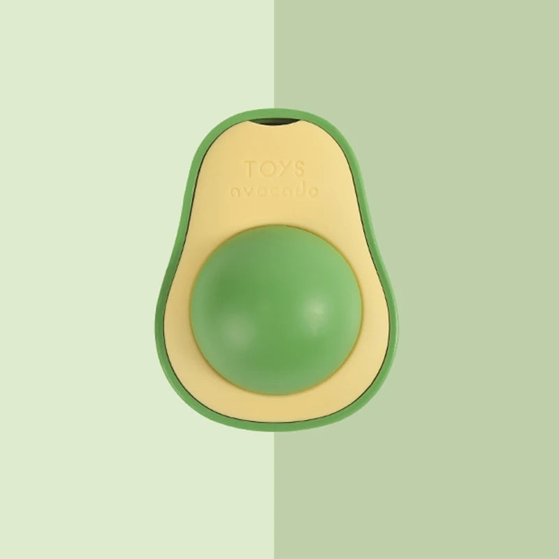 Avocado Catnip Ball Rotatable Cat Toy - Wall Stickup Mint Ball for Kittens