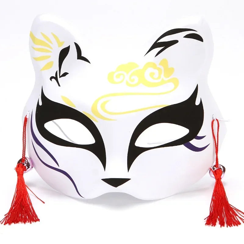Anime Fox Half Face Cosplay Mask Demon Slayer Party Props