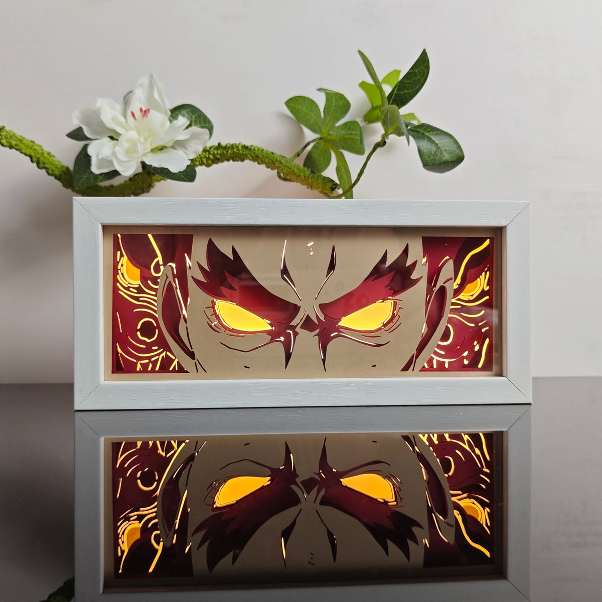 Anime Character 3D Paper Carved Light Box Lamp - LED Night Light Desk Decor