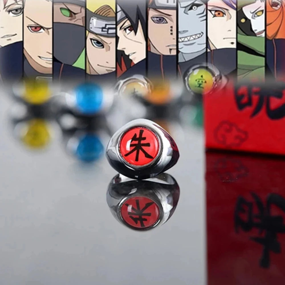 Anime Cosplay Hokage Rings Set Akatsuki Itachi Ring For Women Men Metal Finger Jewelry Accessories Cool Best Friend Gift