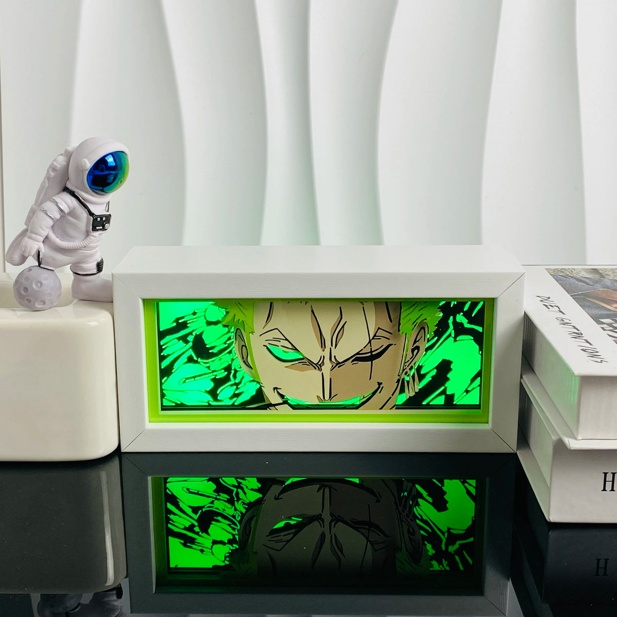 Anime Character 3D Paper Carved Light Box Lamp - LED Night Light Desk Decor