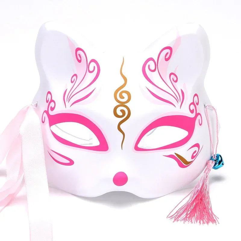 Anime Fox Half Face Cosplay Mask Demon Slayer Party Props