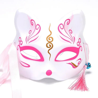 Anime Fox Half Face Cosplay Mask Demon Slayer Party Props