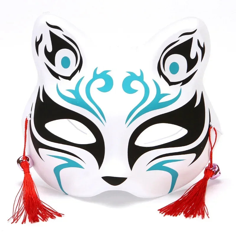 Anime Fox Half Face Cosplay Mask Demon Slayer Party Props