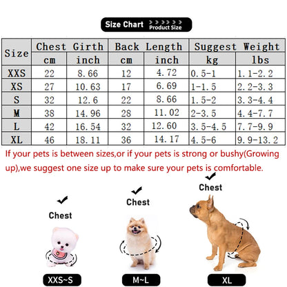 Soft Flannel Puppy Puffer Vest Winter Dog Cat Clothes Small Pets