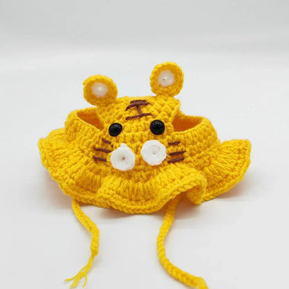 Knitted Cat Hat for Pets – Cute Cosplay Party Headwear