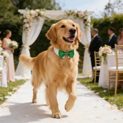 Dog Bow Tie Collar – Adjustable Cat Tuxedo Necktie for Weddings & Parties