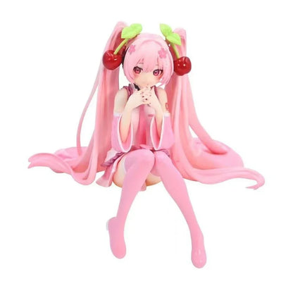 Hatsune Miku Anime Figure Pink Dress Cherry Blossom Model Collectible Gift