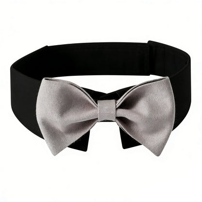 Dog Bow Tie Collar – Adjustable Cat Tuxedo Necktie for Weddings & Parties
