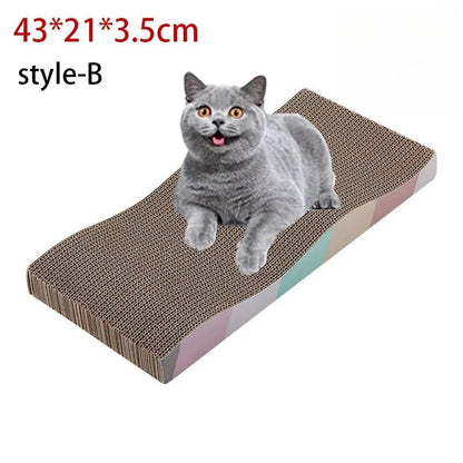 Corrugated Cat Scratcher Lounge – Reversible Cardboard Scratching Pad & Bed for Indoor Cats