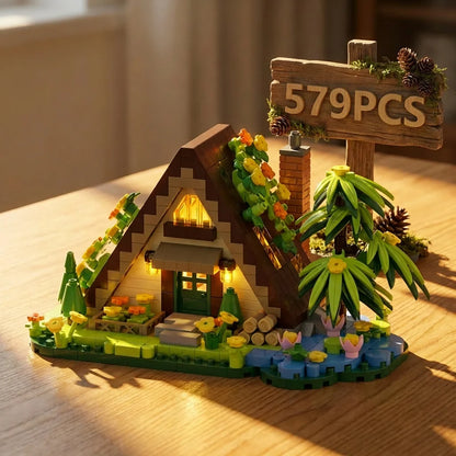 Forest Cabin Mini Building Blocks Set – 479-Piece DIY Micro Brick Treehouse Model