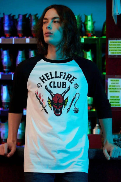 Hellfire Club Monster pattern T-shirt, high-quality short-sleeved O-neck comfortable streetwear top for men and women