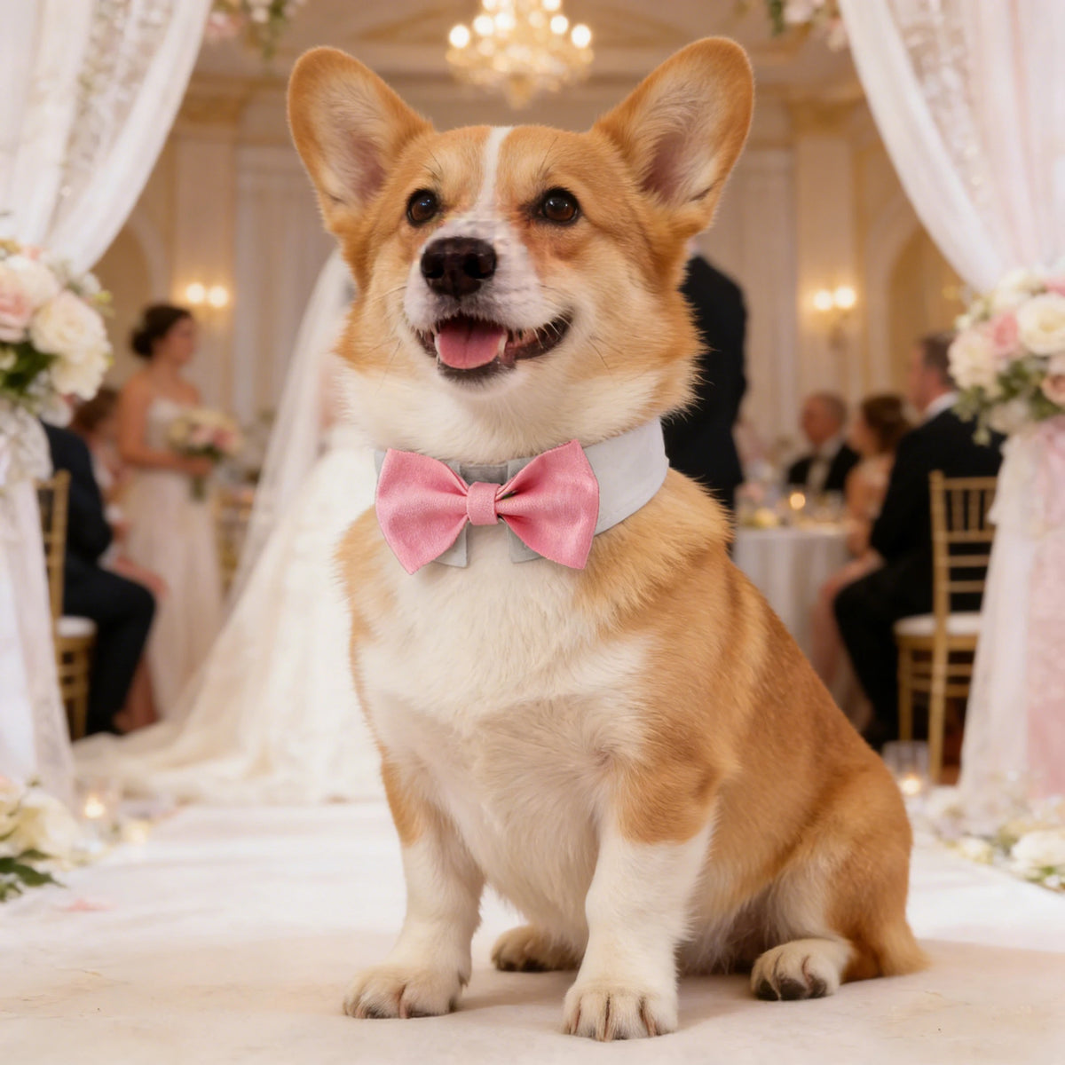 Dog Bow Tie Collar – Adjustable Cat Tuxedo Necktie for Weddings & Parties