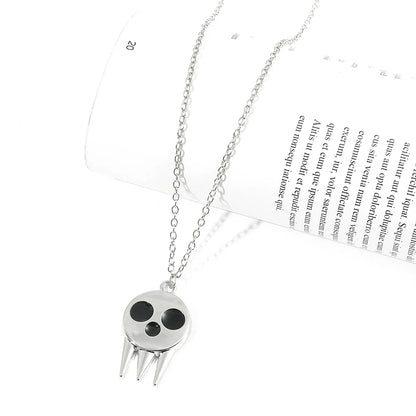 Soul Eater Death the Kid Skull Necklace - Gothic Horror Pendant Jewelry for Fans