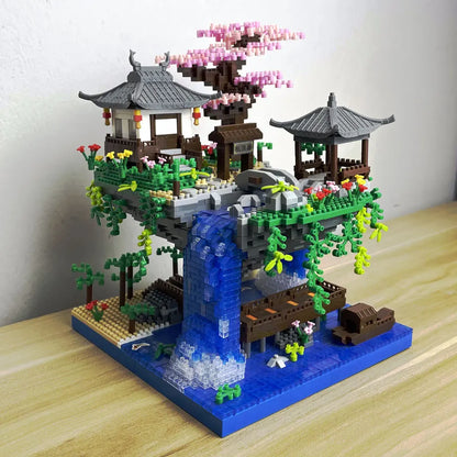 Taohuatan Peach Blossom Lake Micro Brick Building Set with LED Light