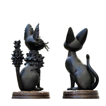 Studio Ghibli Kiki's Delivery Service Jiji Black Cat Figure Set - 6pcs PVC Mini Collectible Cats