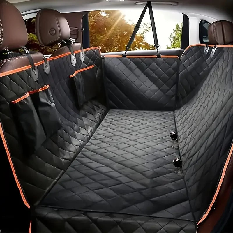 Dog Car Seat Cover for Pets 100% Waterproof Seat Cover Hammock Scratch Proof Nonslip Durable Soft Back Seat Cover for Cars Truck