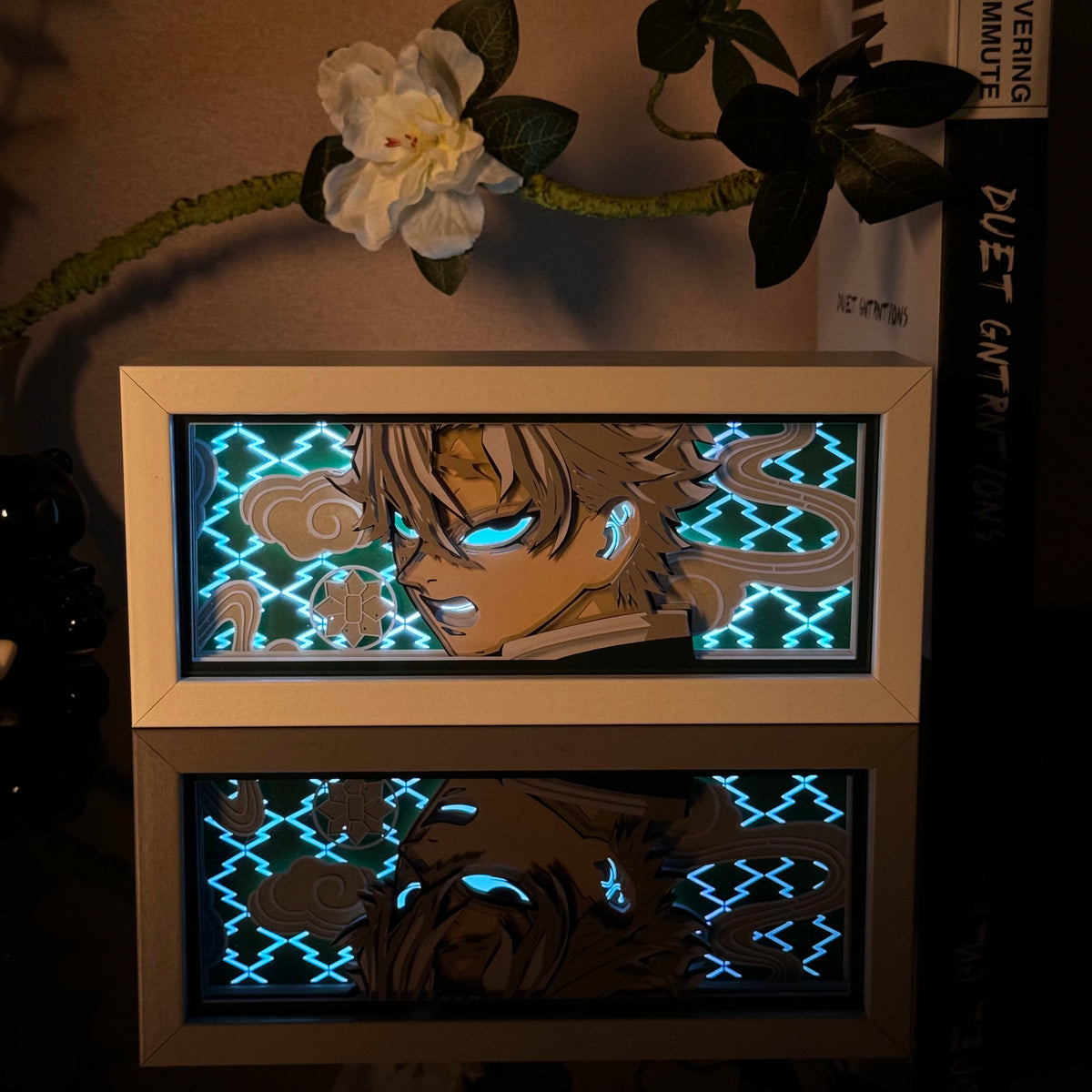 Anime Character 3D Paper Carved Light Box Lamp - LED Night Light Desk Decor