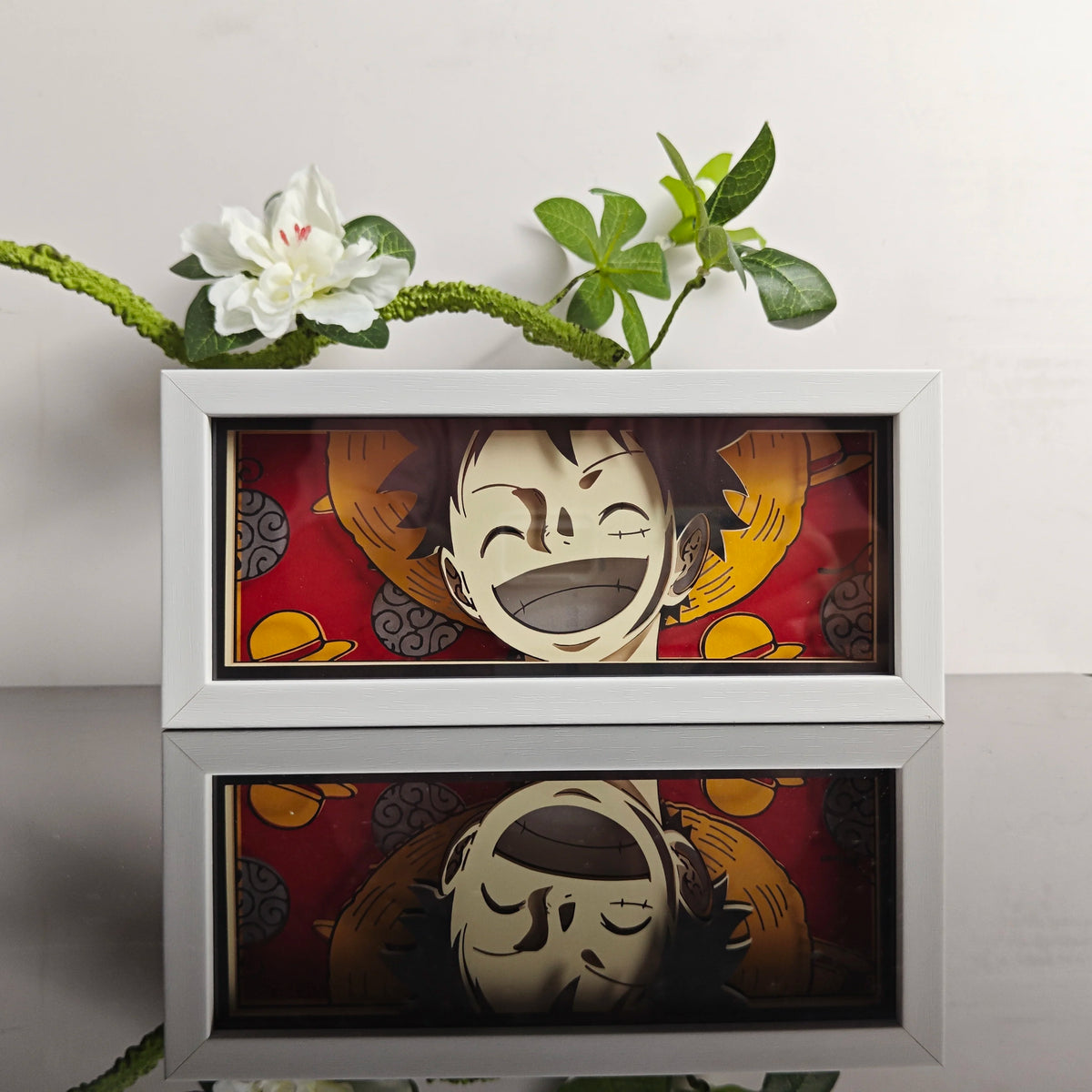 Anime Character 3D Paper Carved Light Box Lamp - LED Night Light Desk Decor