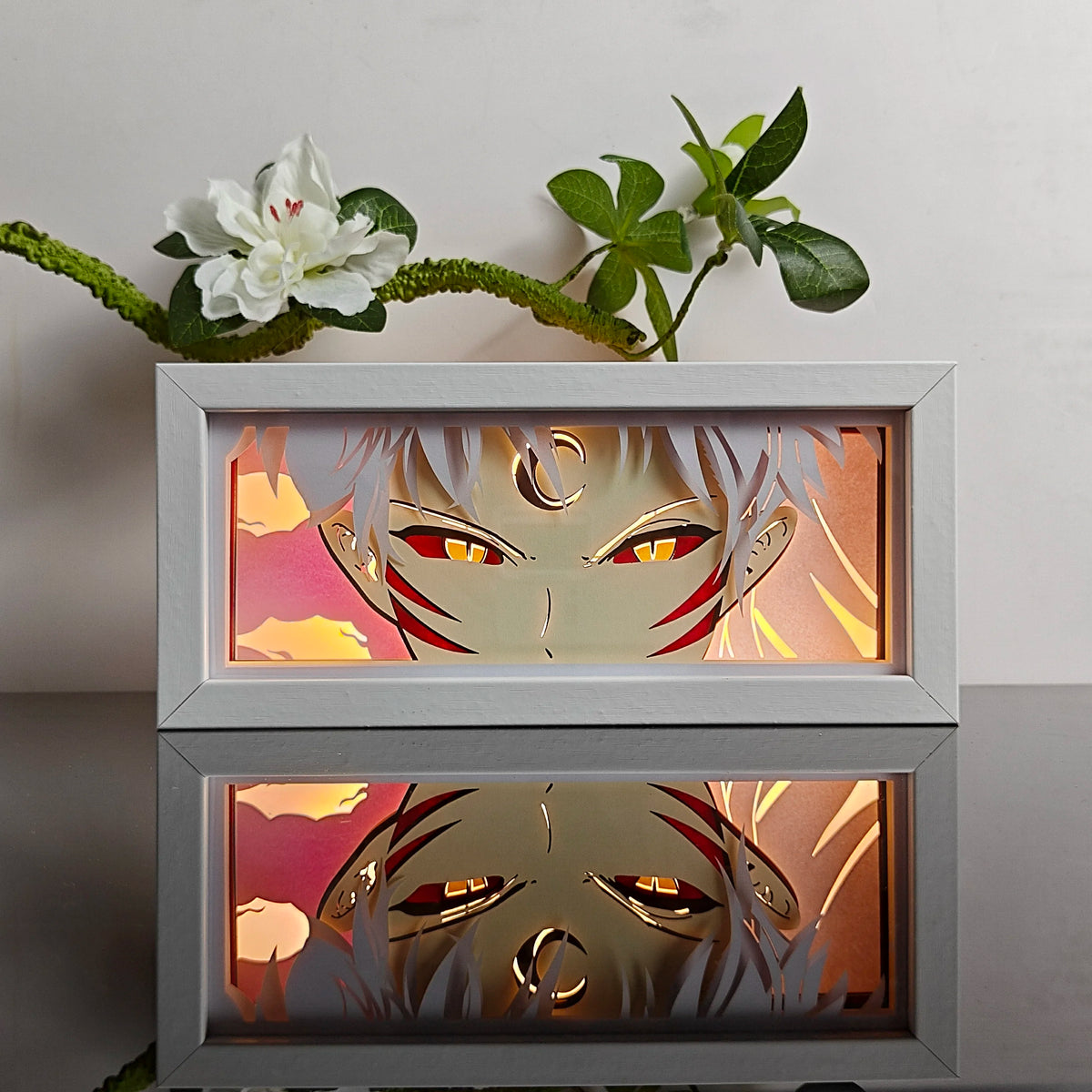 Anime Character 3D Paper Carved Light Box Lamp - LED Night Light Desk Decor