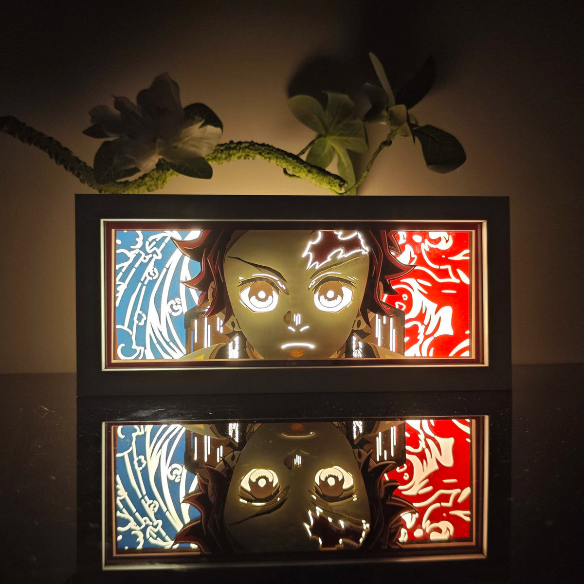 Anime Character 3D Paper Carved Light Box Lamp - LED Night Light Desk Decor