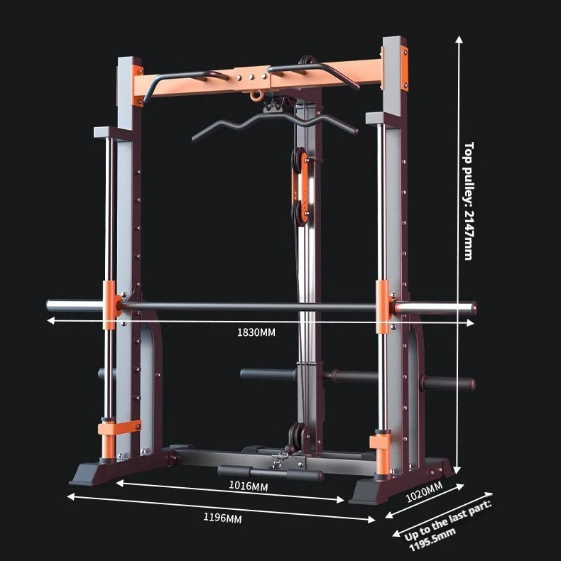 High Strength Smith Machine  Fitness Equipment Comprehensive Training Bench Rack Squat Horizontal Push Frame Gantry