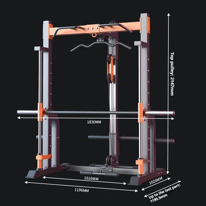 High Strength Smith Machine  Fitness Equipment Comprehensive Training Bench Rack Squat Horizontal Push Frame Gantry